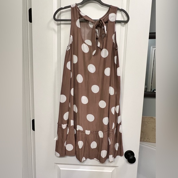 Never worn Loft Polka Dot dress with tie back - Picture 2 of 5